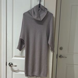 Gray Cow-Neck Sweater